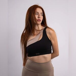 $48 WO Body Apparel The Duo One Shoulder sports bra S